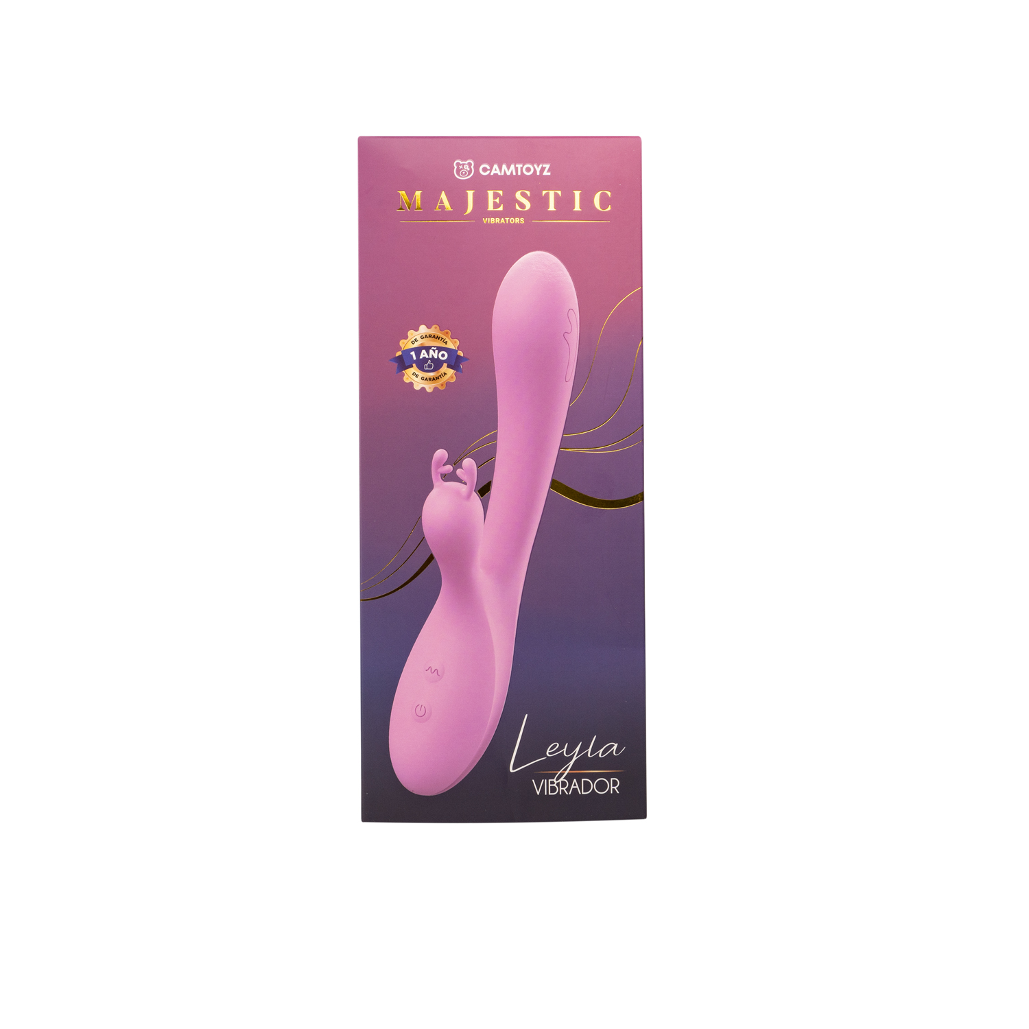 Vibrador Doble Leyla Rosado Majestic - Image 2